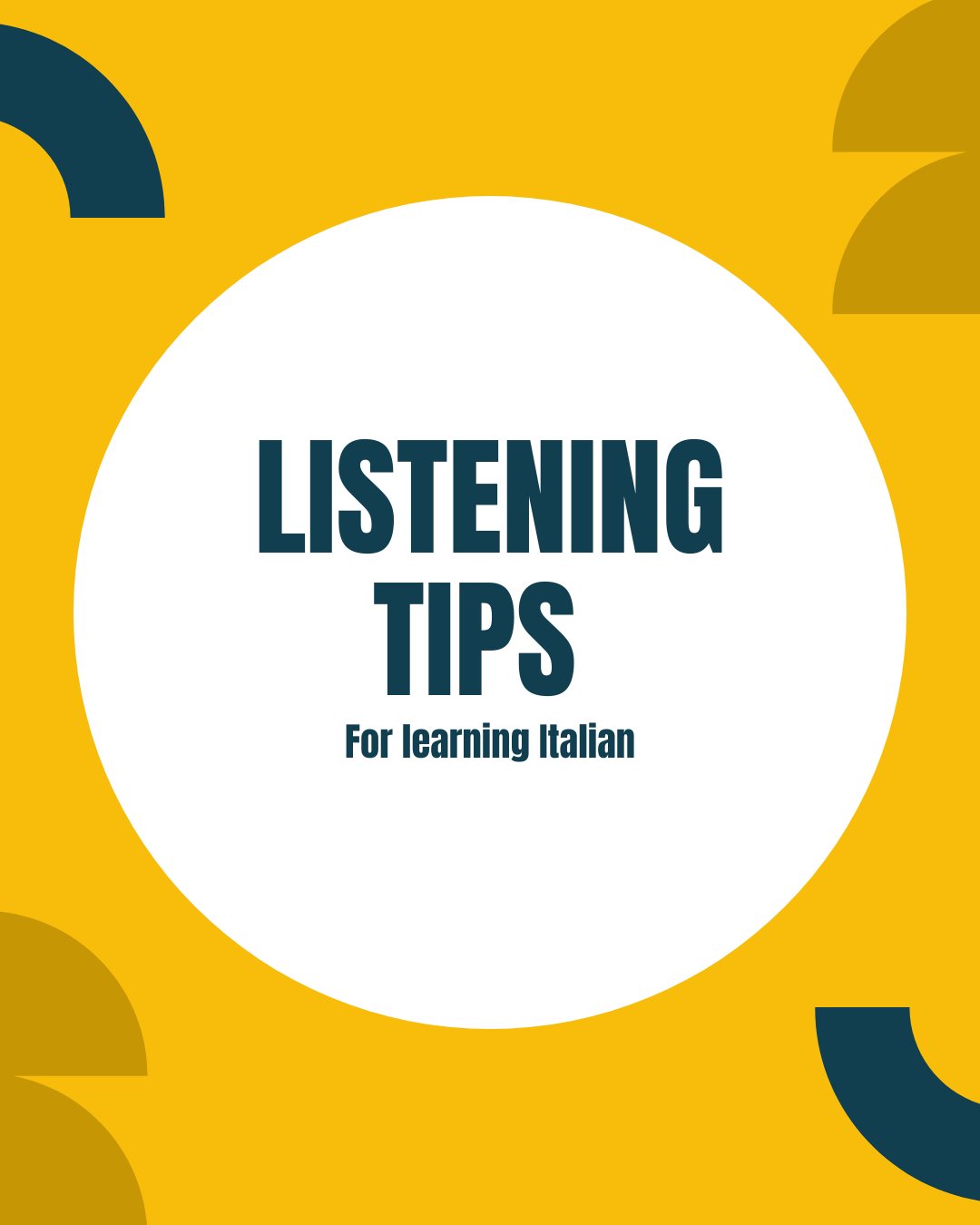 Listening tips for learning Italian